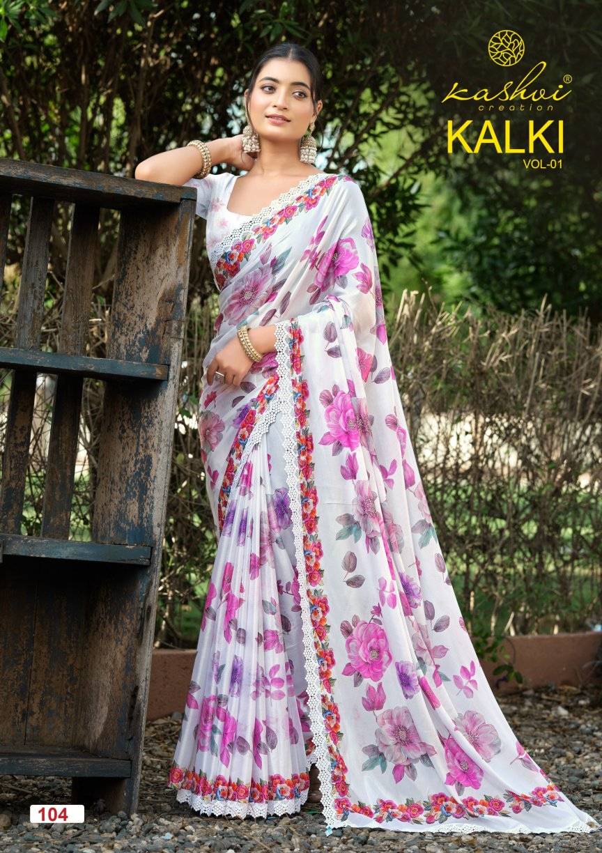 KALKI VOL. 01 By KASHVI CREATION 101 To 108 Series Indian Traditional Wear SILK sarees At Wholesale Price